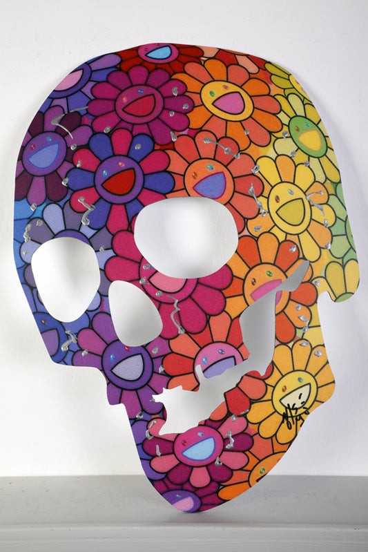 Noisy (1990) - Murakami Skull- Mixed Media Edition auf 3mm Alu-Dibond - UrbanPopSociety - H2SF Editions