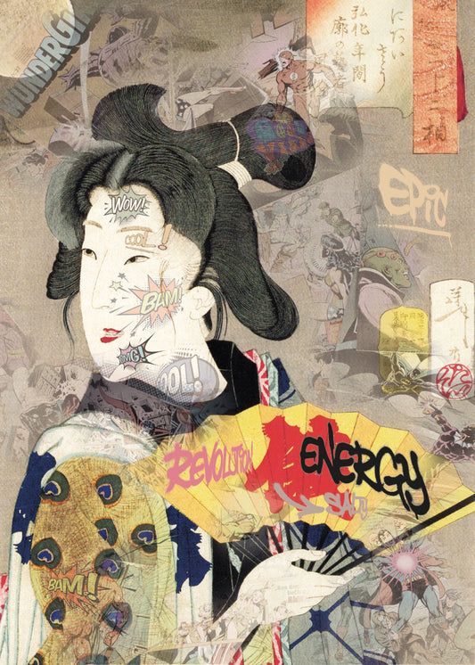Akira Hiro (1978) -Boombastic Party Geisha - Stamped Print - UrbanPopSociety - H2SF Editions
