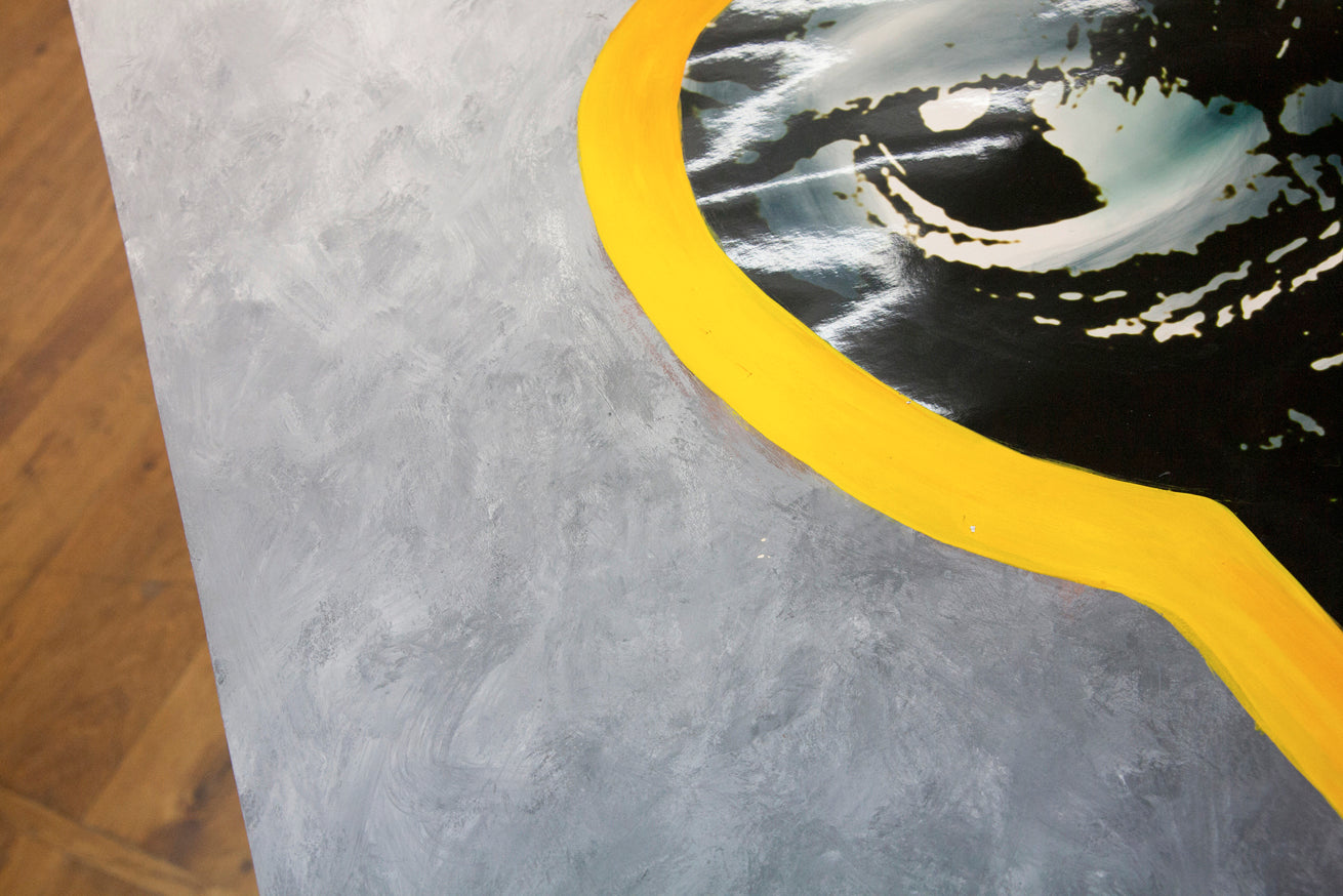 Detail Betty Page is watching, 1993, Eiweißlasur auf C-Print von 1993, Sven Hoffmann H2SF Premium Art, ein seltenes One-of-a-kind Einzelstück