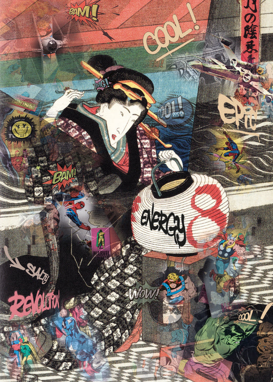 Akira Hiro (1978) - Geisha Attac- Stamped Print - UrbanPopSociety - H2SF Editions