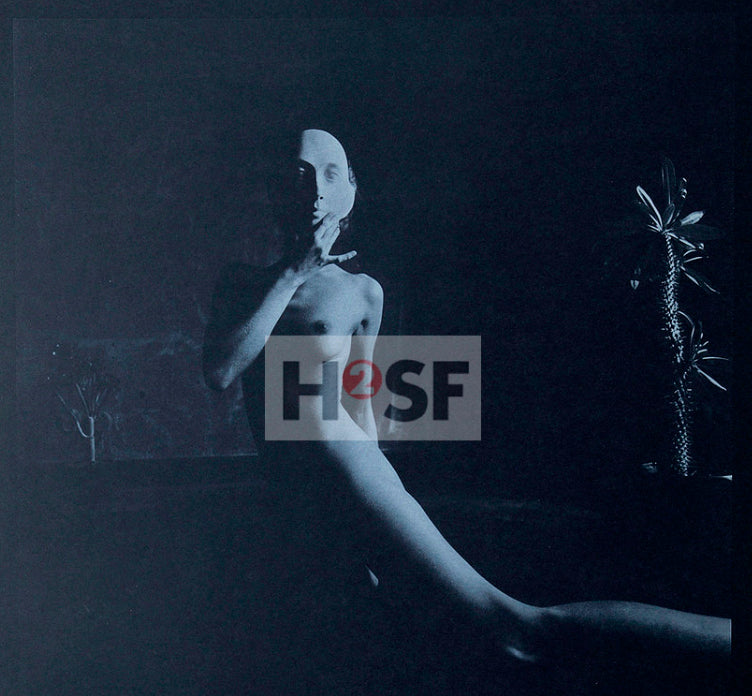 Original-Lichtdruck (Collotype) von Karin Székessy: „Mit Palme und weißer Maske 1979“. Handsigniert & limitiert. Jetzt bei H2SF entdecken.