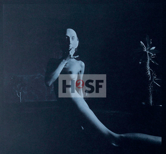 Original-Lichtdruck (Collotype) von Karin Székessy: „Mit Palme und weißer Maske 1979“. Handsigniert & limitiert. Jetzt bei H2SF entdecken.